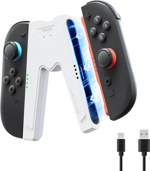 Detalle de JEMDO Impugnatura Joy-Con con ricarica 10W