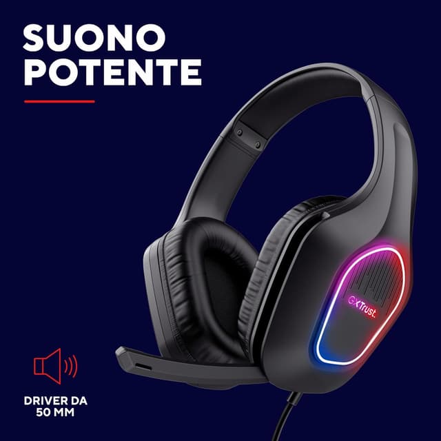 Detalle 1 de Trust Gaming GXTrust 419 Rayne cuffie gaming