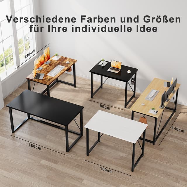 Thumbnail 2 de JUMMICO Schreibtisch 120 x 50 x 75 cm