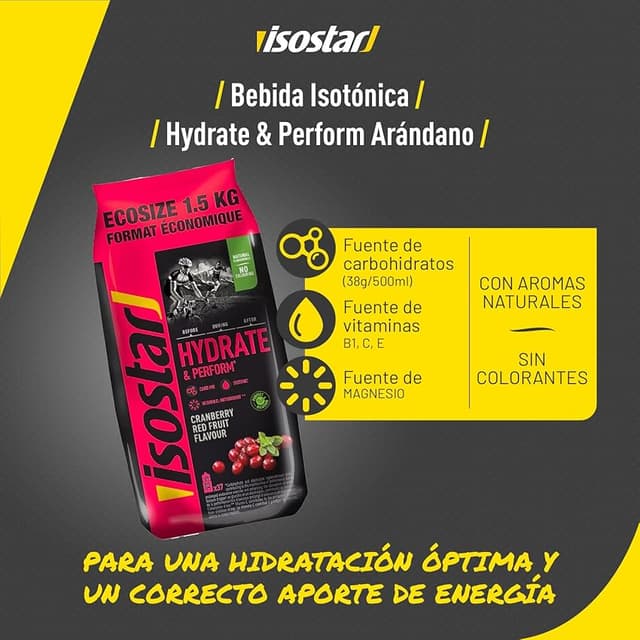 Thumbnail 5 de Isostar Hydrate & Perform 🥤 1.5 kg - Bebida isotónica naranja