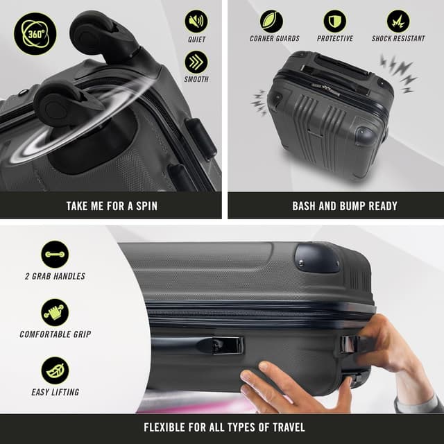 Detalle 2 de Kenneth Cole Reaction Out Of Bounds Vertical Travel Luggage Carbon 5708488