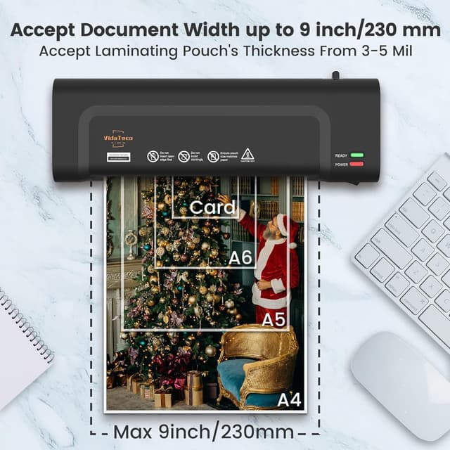 Detalle 2 de Portable A4 Thermal Laminator 30 pouches