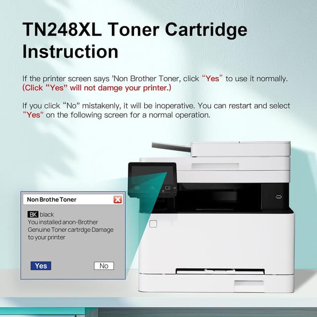 Detalle 2 de LOFBLAT TN248XL Ersatztoner (2x Schwarz) für Brother MFC-L3760CDW