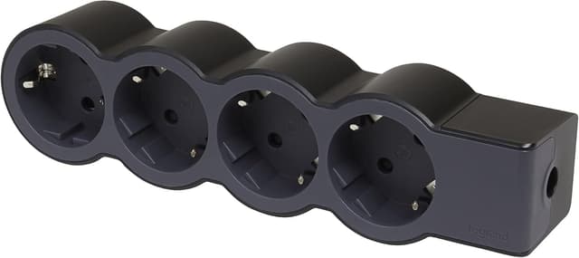 Thumbnail 2 de Legrand 694576 Regleta de Enchufes 4 Tomas, Negro/Gris ⚡