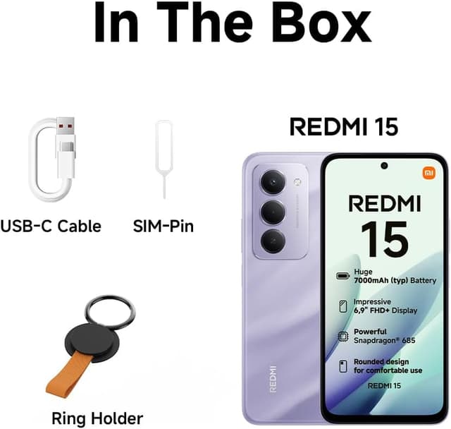 Detalle 2 de Xiaomi Redmi 15 (6+128GB) 6.9" FHD+ 144Hz DotDisplay with Snapdragon 685 and 7,000mAh battery