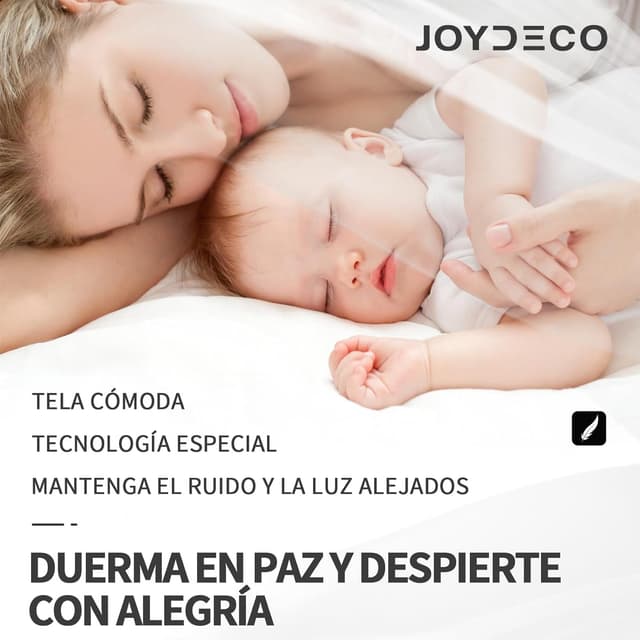 Thumbnail 6 de Joydeco Cortinas Opacas 2 Piezas 132x158 cm 🛌 Antiluz Aislantes Grises