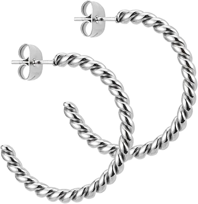 Thumbnail 6 de BONNYBIRD Pendientes Aro 26 mm acero inoxidable