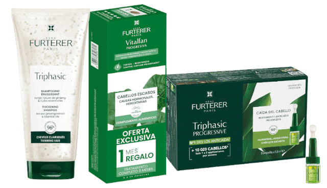 Detalle de René Furterer Anticaída Progresiva del Cabello (pack): champú Triphasic + tratamiento Progressive