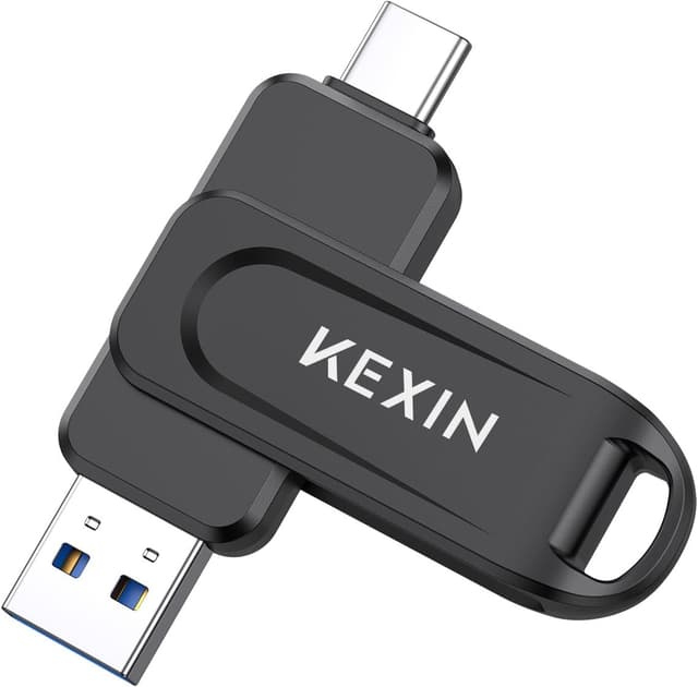 Detalle de KEXIN USB-C Stick 128GB (USB 3.0 OTG) mit Dual-Anschluss: Type-C & USB-A, bis zu 110 MB/s