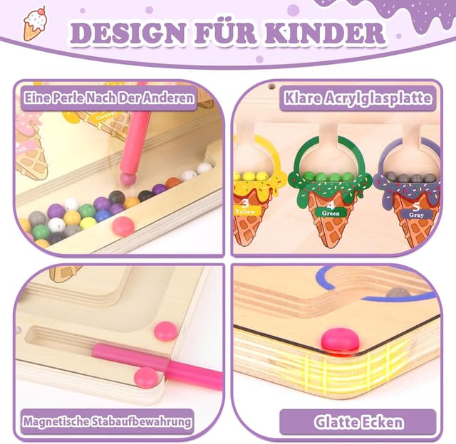 Thumbnail 2 de Montessori Magnet-Labyrinth Spielzeug für 3–4 Jahre 🎲