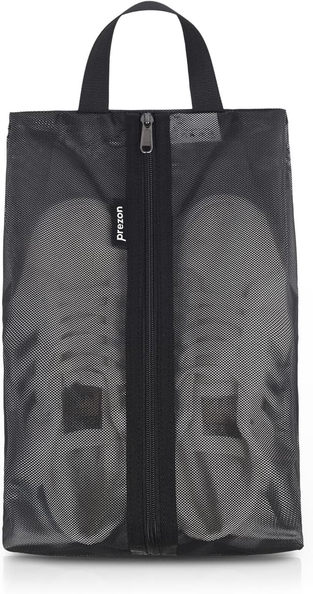 Detalle de Prezon Reise-Schuhbeutel aus wasserabweisendem TPU-Mesh mit YKK-Reißverschluss