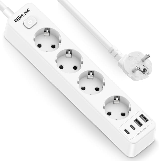 Detalle de Steckdosenleiste 4 USB 4000W Mehrfachsteckdose