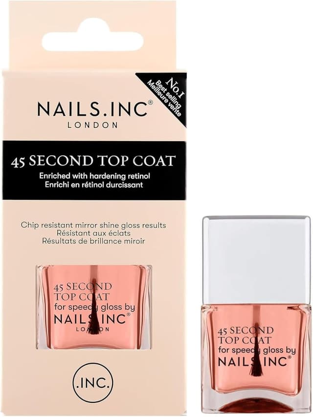 Detalle de Nails.INC 45 Second Top Coat – fast-drying high-gloss finish