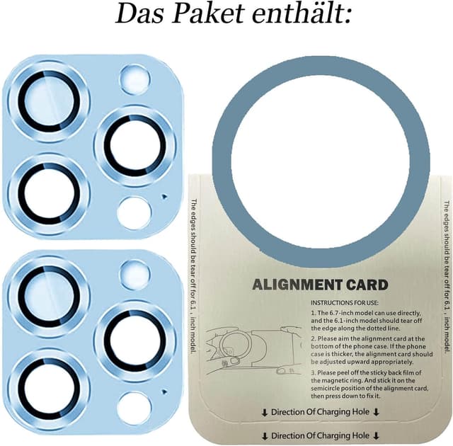 Detalle 2 de Kameraschutz 2 Stück iPhone 14 Pro