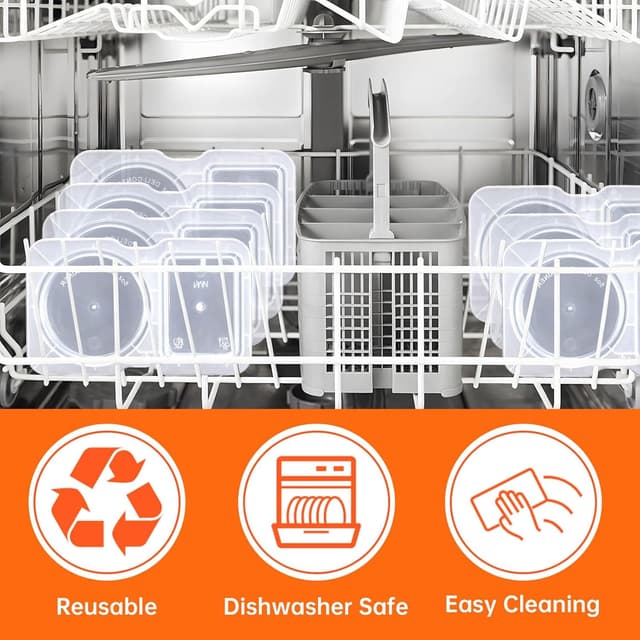 Thumbnail 6 de ABEJFIC Double Compartment Condiment Containers 15 🍽