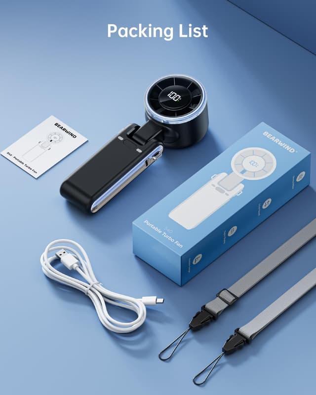 Thumbnail 6 de Bearwind Portable Handheld Turbo Fan 4000mAh 🎐