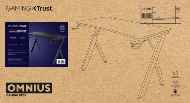 Thumbnail 6 de Trust GXT 700 Omnius Gaming-Schreibtisch (120 x 60 cm) in Schwarz