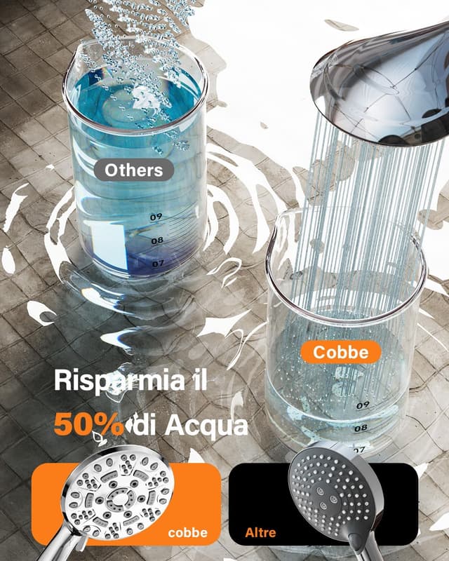 Thumbnail 6 de Cobbe Soffione doccia ad alta pressione