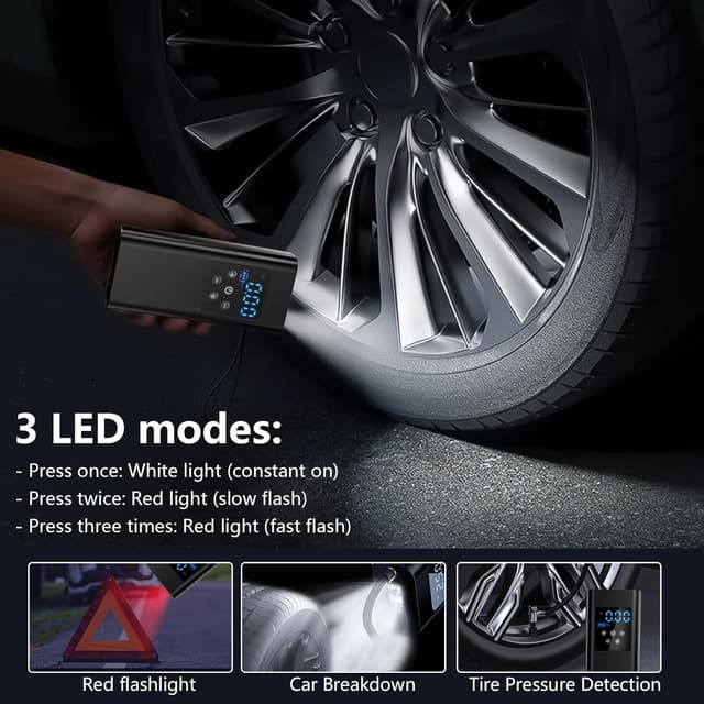 Thumbnail 3 de 150PSI Gonfleur Pneus Voiture 6000mAh