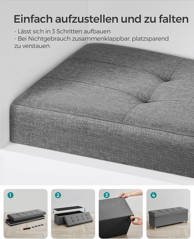 Thumbnail 6 de SONGMICS Sitzhocker mit Stauraum 112 L