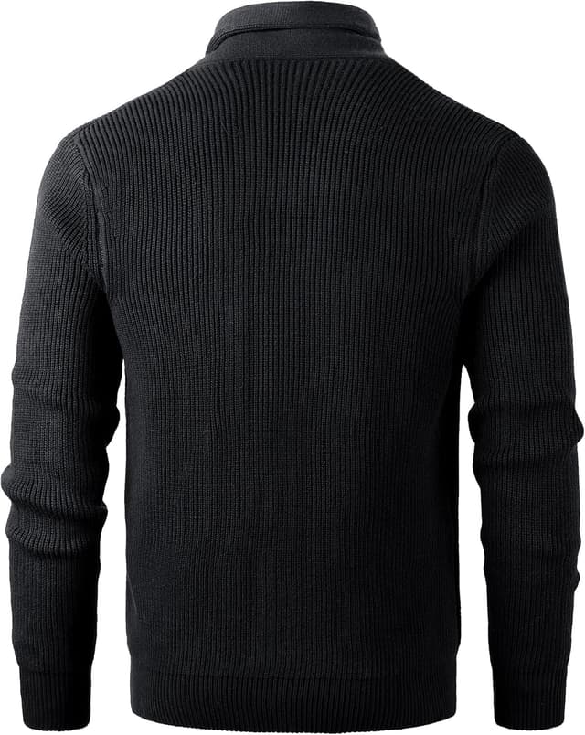 Detalle de KTWOLEN Herren Strickjacke mit Knopfverschluss