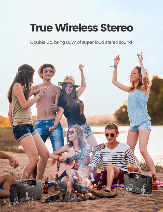 Thumbnail 5 de IPX7 Waterproof Bluetooth Speaker 40W ๐