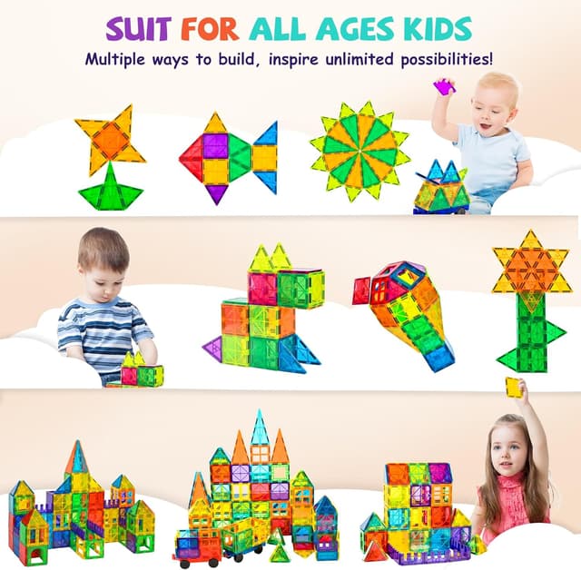 Detalle de cossy Magnetic Tiles 120 Pieces 🧩