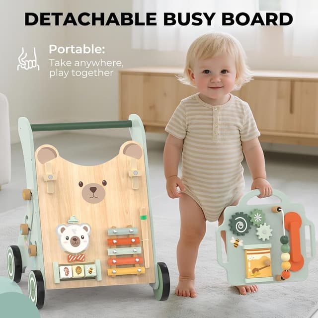 Thumbnail 2 de WOODMAM Wooden Baby Walker 10-in-1