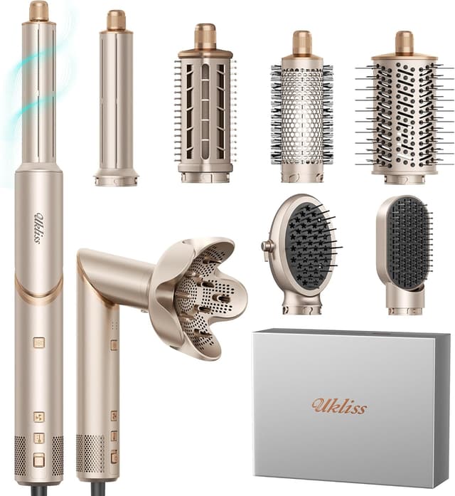 Detalle de UKLISS Styler 8-in-1 Hair Dryer Brush 1400W 💇♀