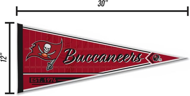 Detalle de Rico Industries NFL Football Classic 12" x 30" Felt Wall Décor Pennant