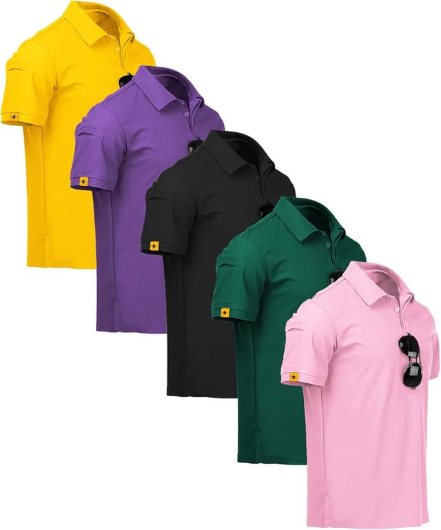 Thumbnail 6 de ZITY Mens Polo Shirt 5 Pack