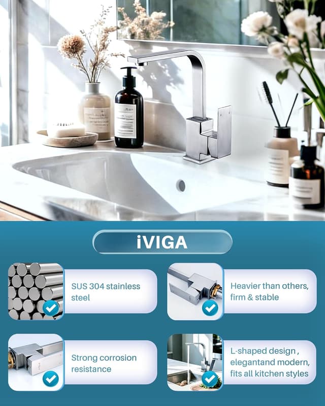 Thumbnail 5 de iVIGA Grifo de cocina 240 mm altura