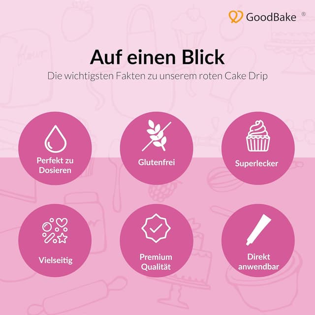 Thumbnail 4 de GoodBake Happy Drip Rot 145 g 🎂