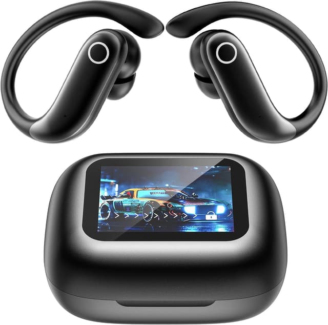 Detalle de NE61 AI Translation Earbuds with LCD Touch Screen, Heart Rate & Blood Oxygen Monitoring