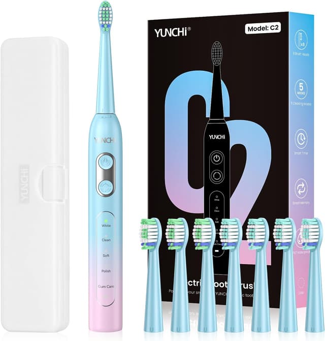 Detalle de YUNCHI C2 USB-C sonic toothbrush 40,000 VPM