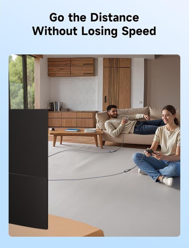 Thumbnail 4 de JSAUX USB 3.0 Extension Cable 10ft Pair