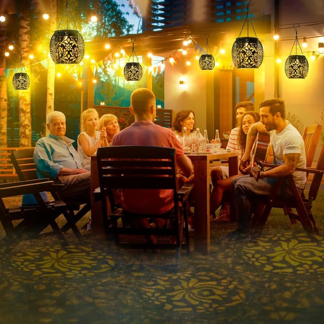 Detalle 2 de GCCATE Solar Lanterns Hanging 2 Pack