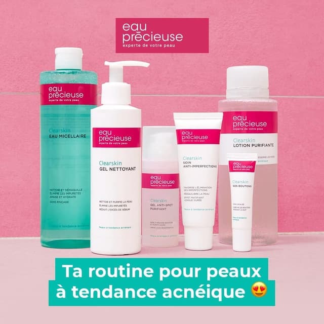 Detalle 2 de Eau Précieuse Clearskin – Gel Nettoyant purifiant à l’acide salicylique, peaux à tendance acnéique, 200 ml
