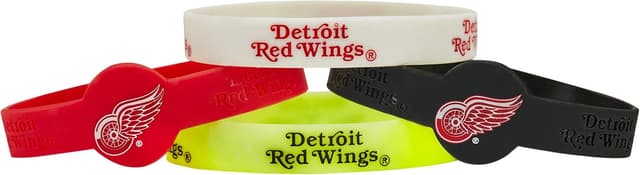 Detalle 2 de aminco NHL Unisex Silicone Bracelet 4-Pack (Team Colors & Logos)