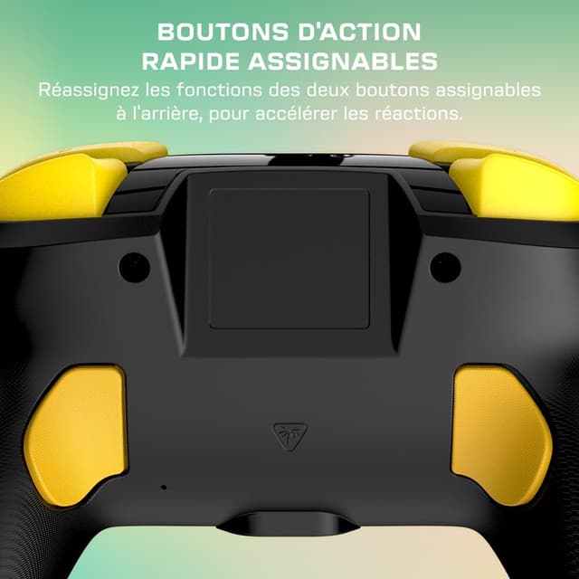 Detalle de Manette sans fil Turtle Beach Rematch Super Mario Star (Nintendo Switch) – design phosphorescent, recharge intégrée (bouton C indisponible)