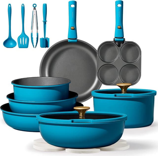 Detalle de CAROTE 21pcs Nonstick Cookware Set