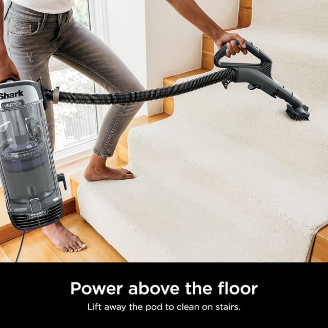 Detalle de Shark Vertex AZ2001AMZ Upright Vacuum with DuoClean PowerFins, Powered Lift-Away, and Self-Cleaning Brushroll