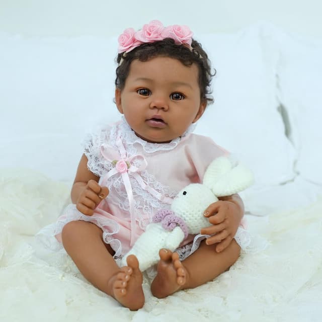 Thumbnail 4 de KSBD Reborn Baby Doll Black Girl 18-Inch