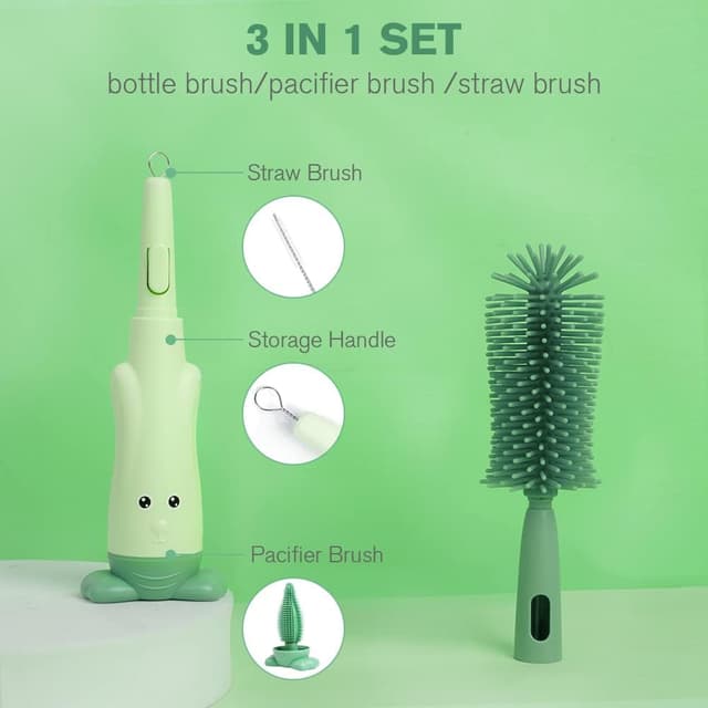 Detalle 2 de Vicloon Baby Bottle Brush 3‑in‑1