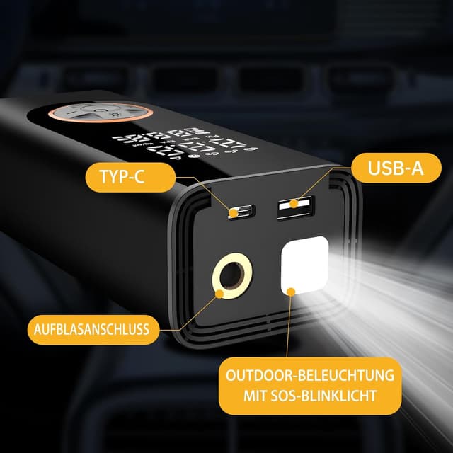 Thumbnail 4 de Digitalreifenkompressor Tragbarer Luftkompressor