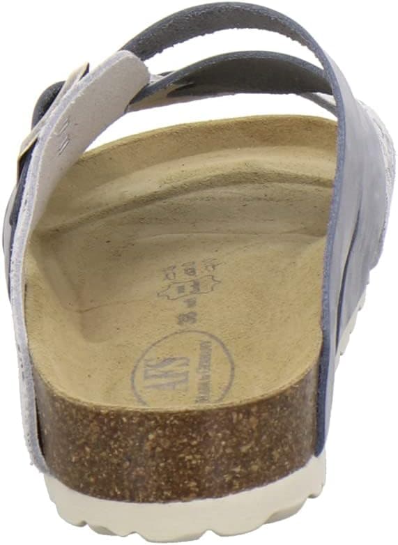 Detalle de AFS-Schuhe Damen Pantoletten aus echtem Leder mit verstellbarer Schnalle – bequeme Hausschuhe für Alltag & Arbeit