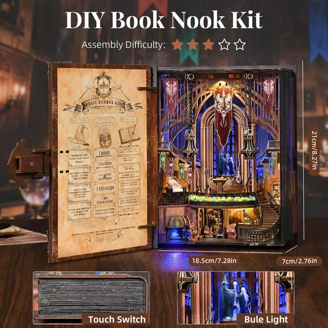 Thumbnail 3 de MiniCity book nook kit with LED lights