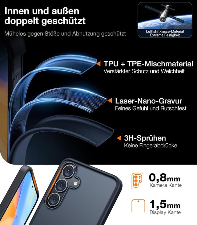 Thumbnail 2 de TORRAS Galaxy S25 Hülle Schutzhülle 360° Schutz