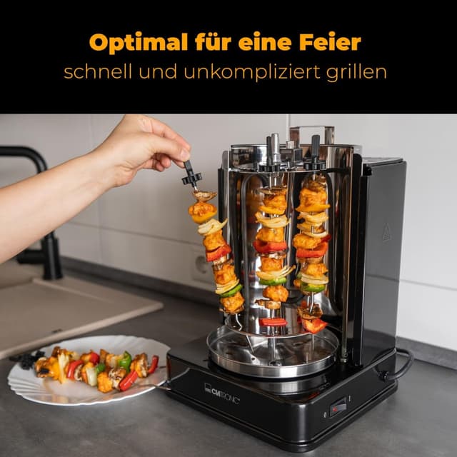 Thumbnail 6 de Clatronic Döner Multigrill DVG 3686 : gril vertical pour gyros, kebabs et brochettes