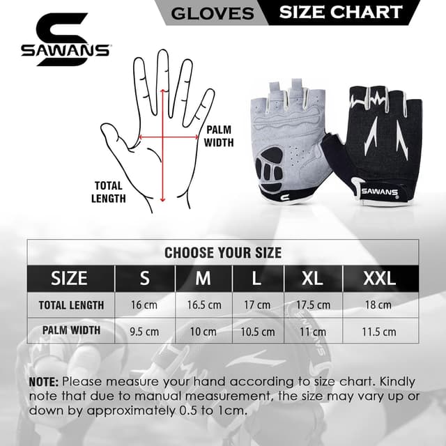 Thumbnail 5 de SAWANS Guantes de ciclismo medio dedo antideslizantes